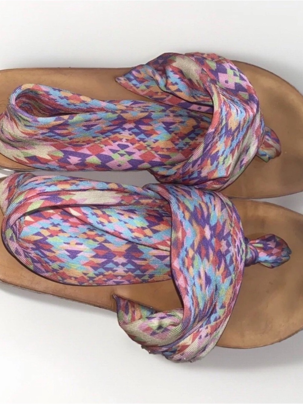 Dirty Laundry Multicolor Aztec Wrap Sandals